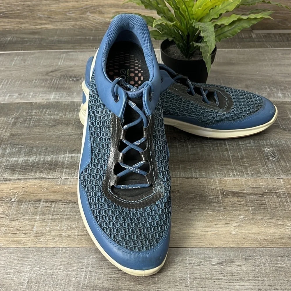 ECCO Biom Blue Leather Mesh Sneaker Size US 10